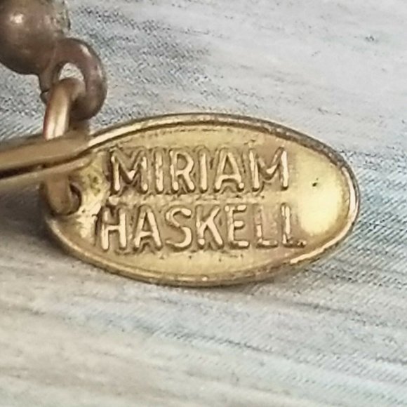 Vintage Miriam Haskell Wood Necklace E4 - Picture 9 of 10